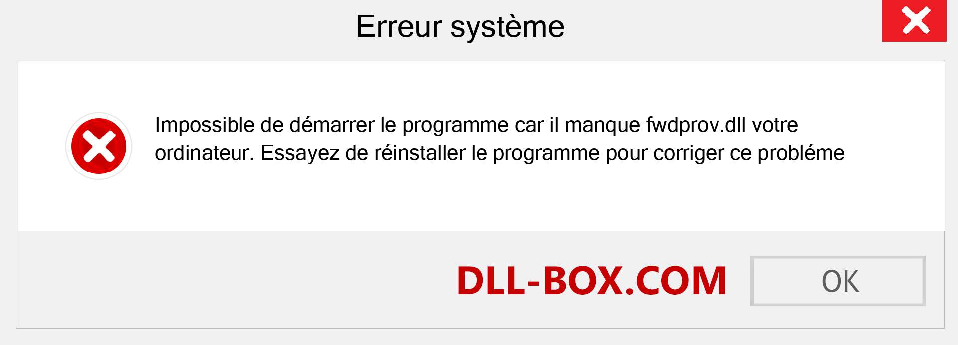 Le fichier fwdprov.dll est manquant ?. Télécharger pour Windows 7, 8, 10 - Correction de l'erreur manquante fwdprov dll sur Windows, photos, images